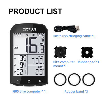 CYCPLUS M1 Racer Plus Bicycle GPS Stopwatch Cycling Computer Speedometer Odometer Bluetooth ANT+ - Korvel