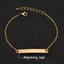 Stainless steel personalized engraved three color curved bracelet simple and personalized women's bracelet - Korvel