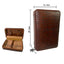 Carved version cigar box portable cedar wood cigar moisturizing box cowhide cigar box storage box Gaoxiba - Korvel