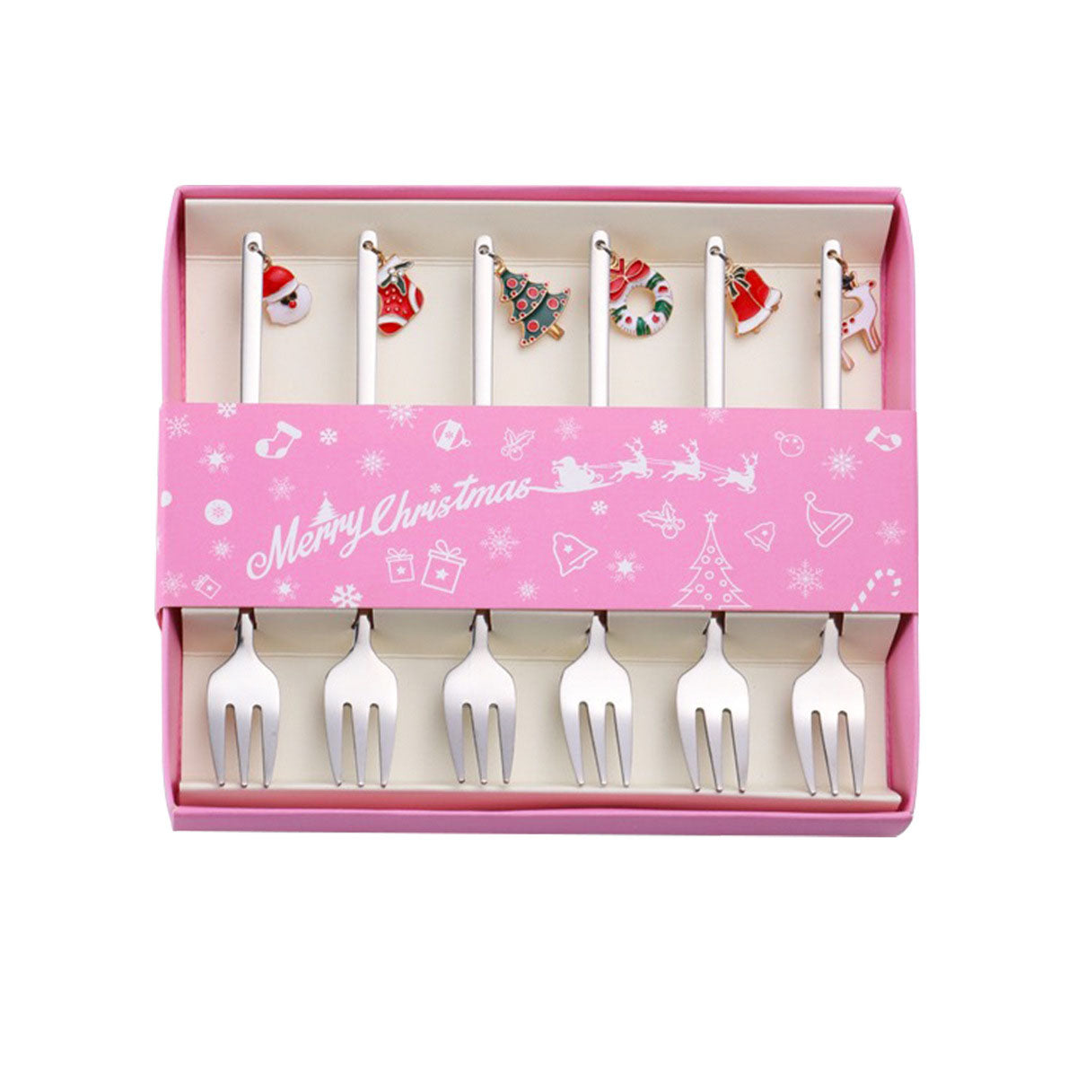 Christmas gift tableware stainless steel coffee spoon dessert spoon fork set - Korvel