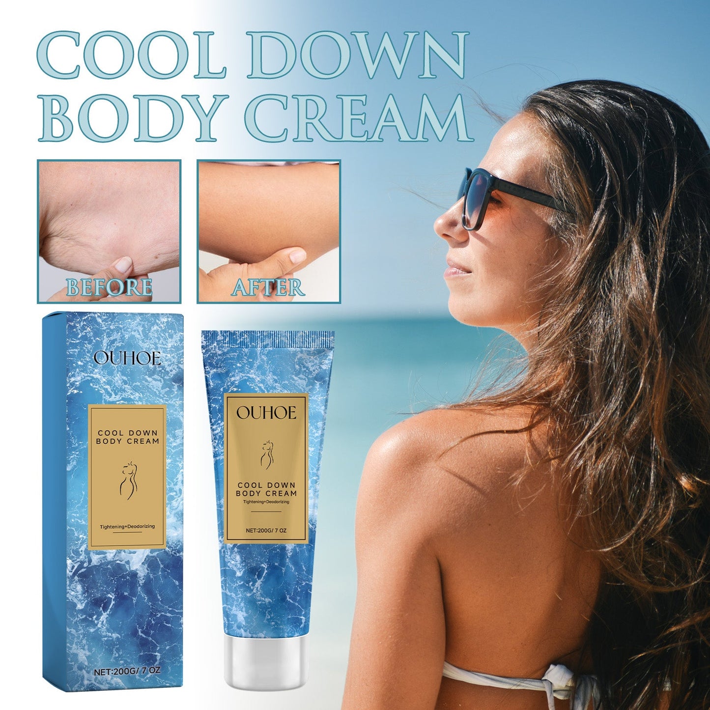 Cool Down Body Cream, Improve Dry Hydrating And Moisturizing Deep Moisturizer To Relieve Post-Sun Burn Moisturizer - Korvel