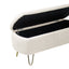 Ivory White Storage Ottoman Bench with Gold Legs
