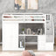 Elegant Twin Size Loft Bed with Wardrobe and Desk in White