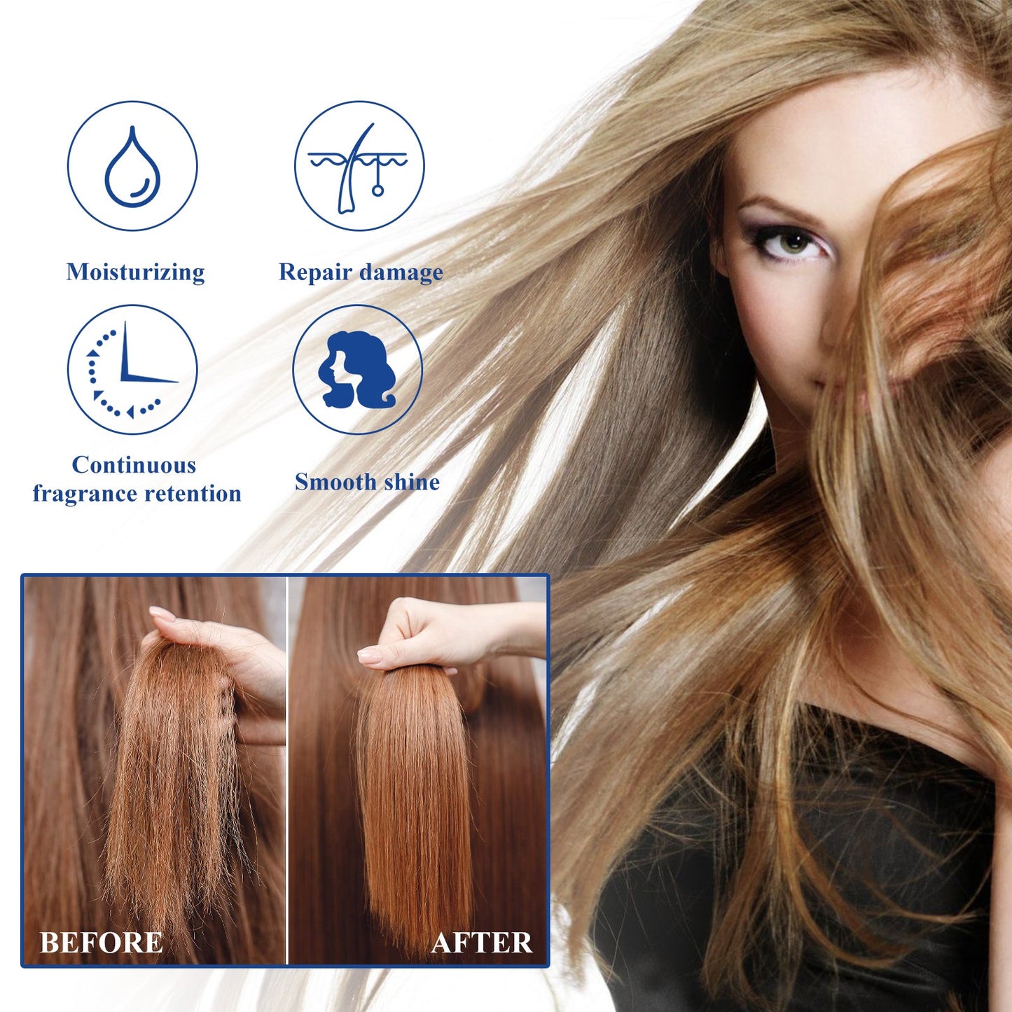 Crema de Alisado de Cabello con Proteína Premium para Cabello Suave