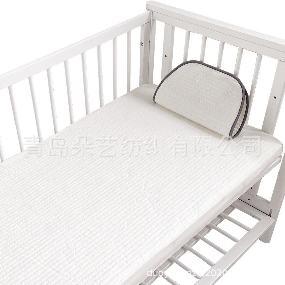 Baby fitted sheet pure cotton plus cotton sheets ins Japanese and Korean style quilted embroidered newborn sheets autumn and winter children's mattress - Korvel