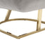 COOLMORE Upholstered Tufted Living Room Chair Textured Linen Fabric Accent Chair with Metal Stand - Korvel