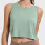 Drawstring Cutout Round Neck Active Tank - Korvel