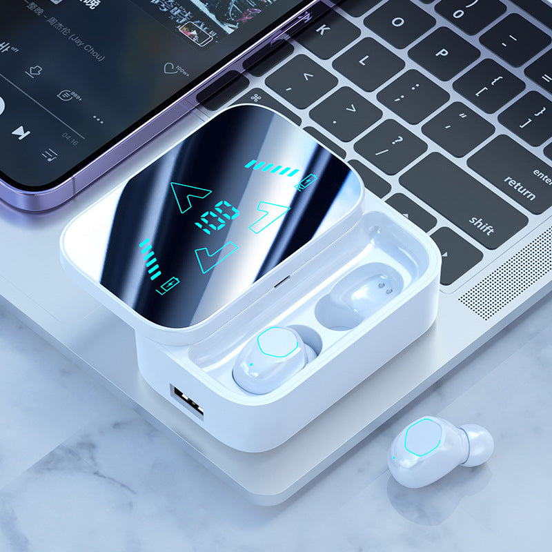 M48 Bluetooth earphones with ultra long battery life, high battery capacity, in ear digital display screen, rechargeable earphones 5.3 - Korvel