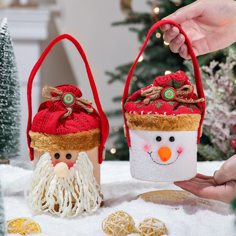 Christmas decorations, cartoon tote bags, gift bags, Christmas gift bags, children's candy bags, apple bags - Korvel