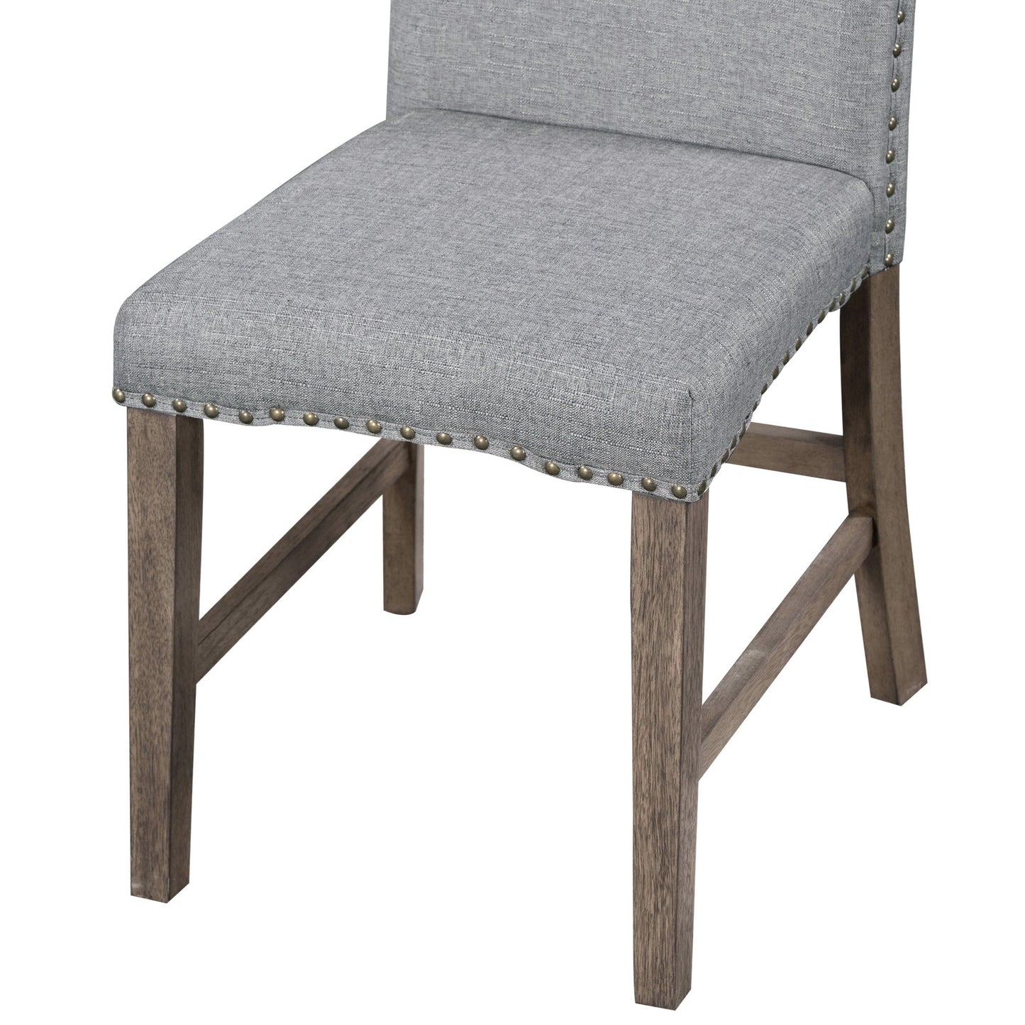 Ensemble de salle à manger TOPMAX en bois massif de style mid-century de 7 pièces