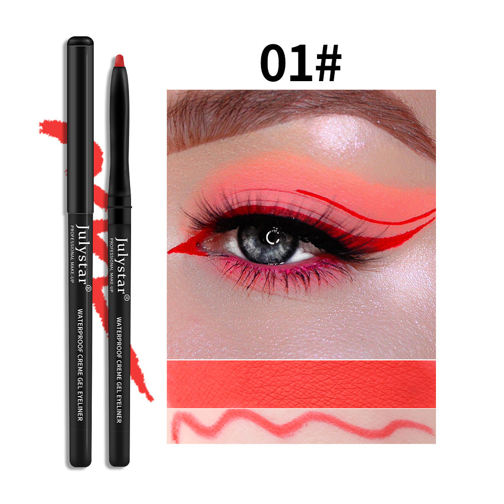 White Eyeliner Pencil Color Eyeliner Cream Not Easy To Smudge Waterproof Oil-Proof Slim Eyeliner Gel Pencil - Korvel