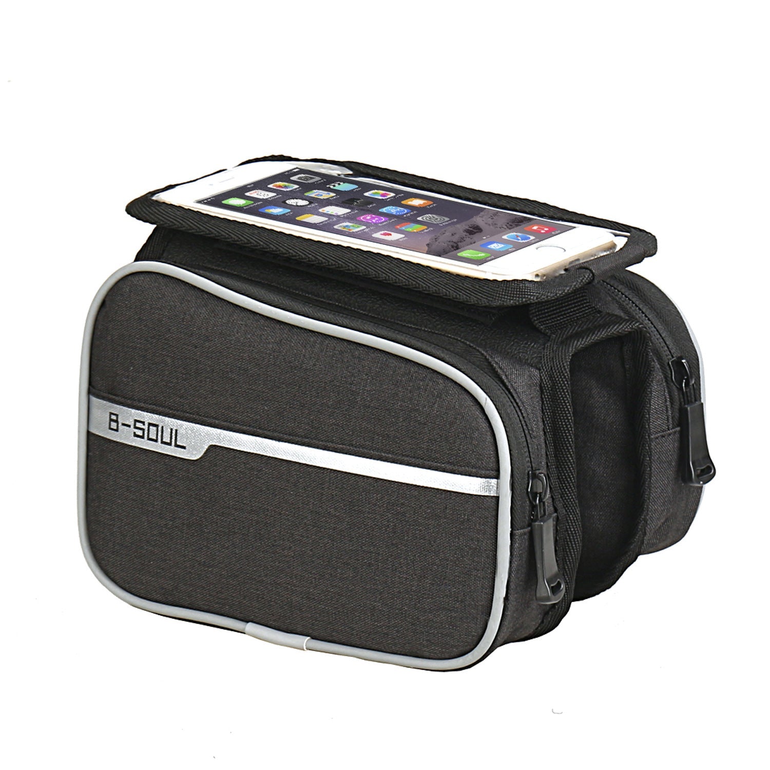 B-SOUL Bicycle Bag Front Beam Bag Mountain Bike Bag Touch Screen Mobile Phone Bag Upper Tube Bag Riding Equipment Accessories - Korvel