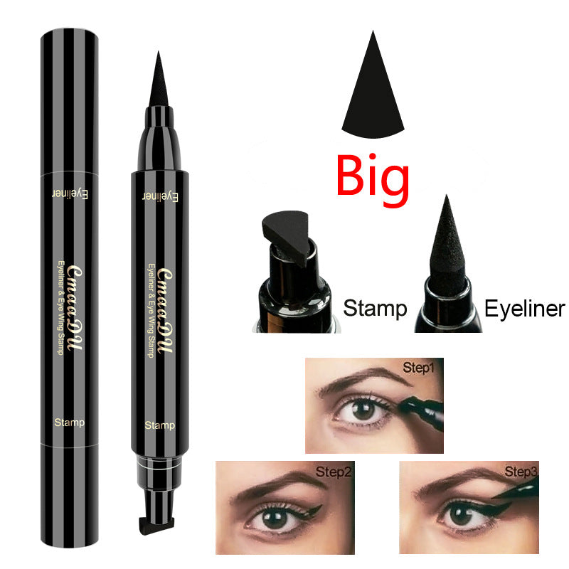 Seal Eyeliner Liquid Pen Quick-Drying Non Smudge Waterproof Eyeliner Double-Ended Eyeliner Beauty Makeup - Korvel