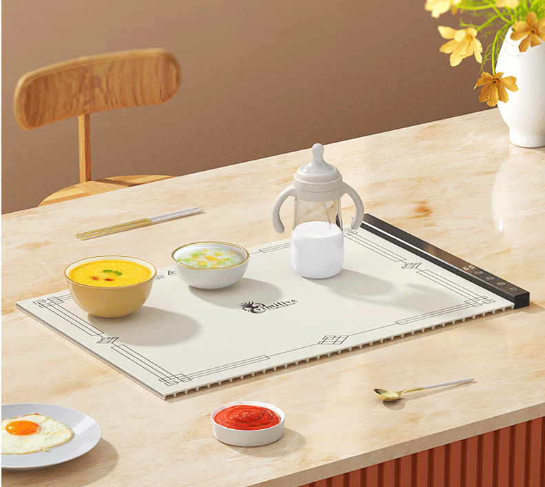 Silicone food insulation hot dish board, home folding multifunctional intelligent constant temperature heating table - Korvel
