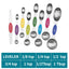 Magnetic Double Head Measuring Spoon Set - 9 Pieces