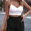 Summer new fungus waist slanted pocket casual shorts - Korvel