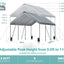 Sannwsg 10 * 20 ultra large portable carport garage, adjustable from 9.5 feet to 11 feet, with detachable roof and side walls - Korvel