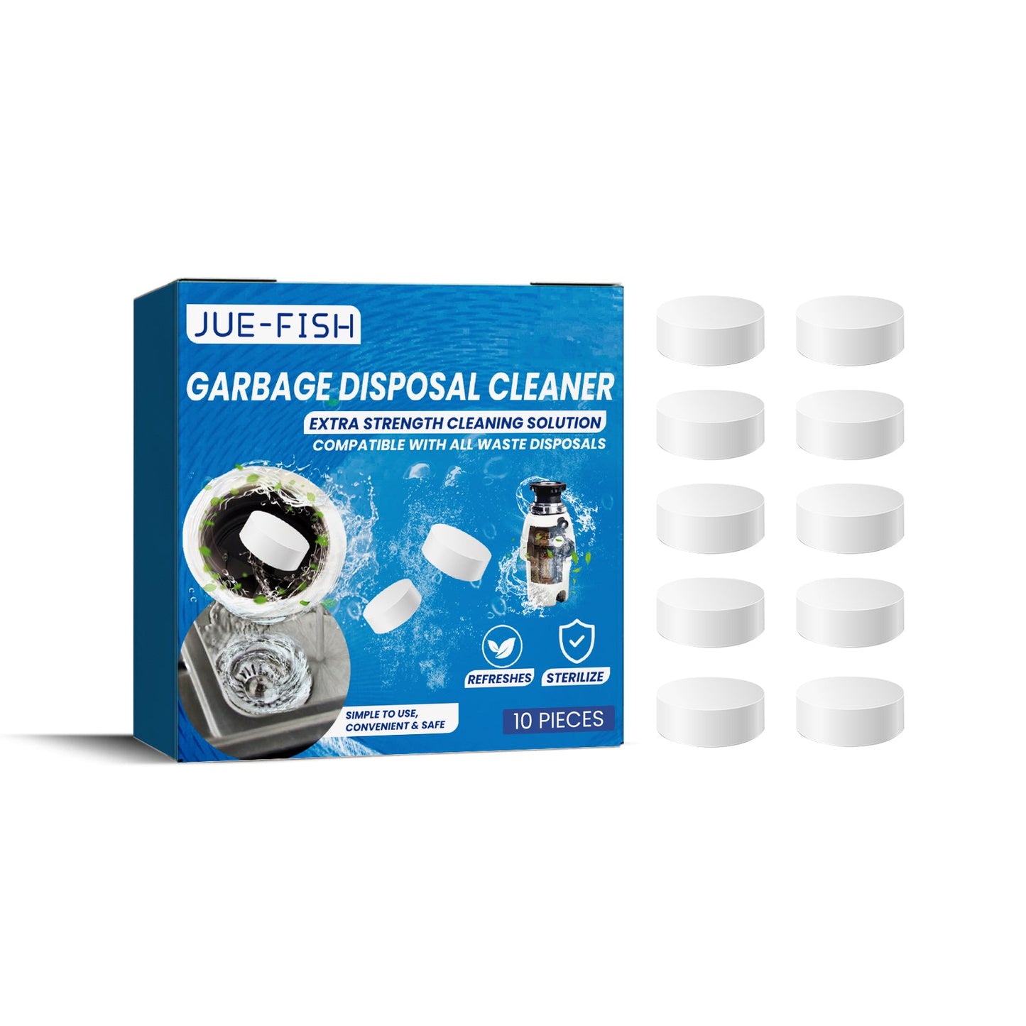 Sink Cleaning Tablet, Kitchen Sink Cleaning Grease Stains Dirt Dredging Pipe Cleaning Tablets - Korvel