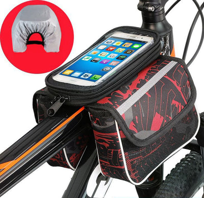 Bicycle Bag Mountain Bike Front Beam Bag Touch Screen Mobile Phone Bag Big Saddle Bag Frame Tube Bag Riding Equipment - Korvel