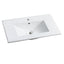 30 Inch Bathroom Ceramic Sink Basin, White - Korvel