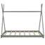Twin Size House Platform Bed with Triangle Structure Gray - Korvel