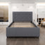 Linen Upholstered Platform Bed with Headboard and Trundle - Full