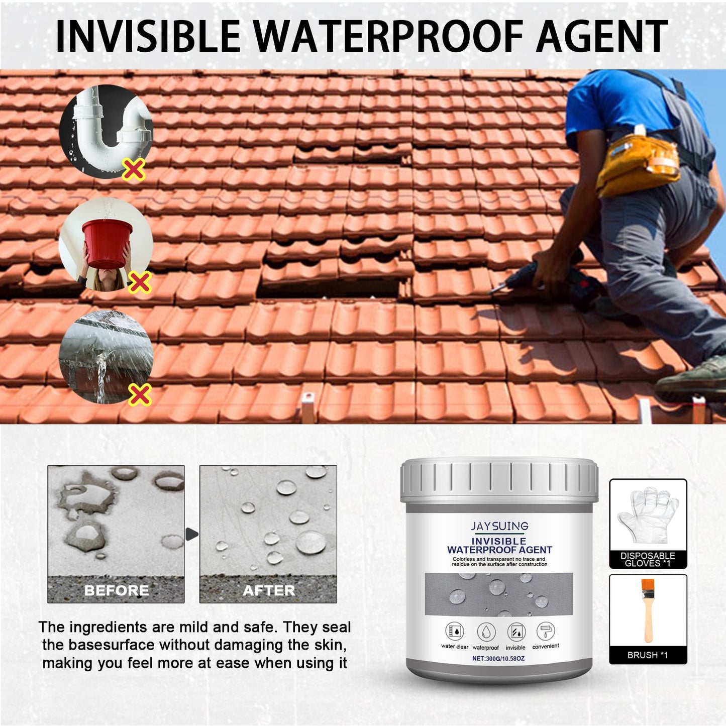 Sellador Adhesivo Impermeable Premium para Baños y Ventanas