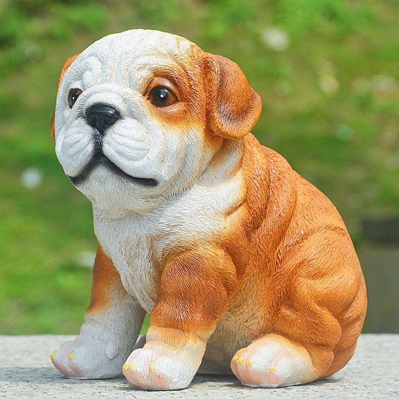Bulldog ornament puppy resin - Korvel