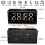 LED Wood-Grain Alarm Clock with RGB Color Display