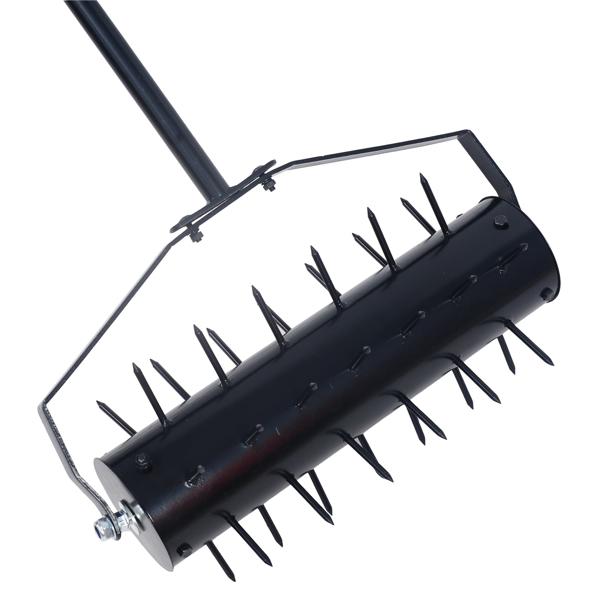 Rolling manual lawn aerator, Home aerator lawn tool pusher, 58-inch handle push lawn aerator for lawns, yards and gardens - Korvel