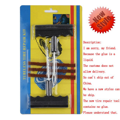 Car Tire Repair Tool Kit For Tubeless Emergency Tyre Fast Puncture Plug Repair Block Air Leaking For Car/Truck/Motobike - Korvel