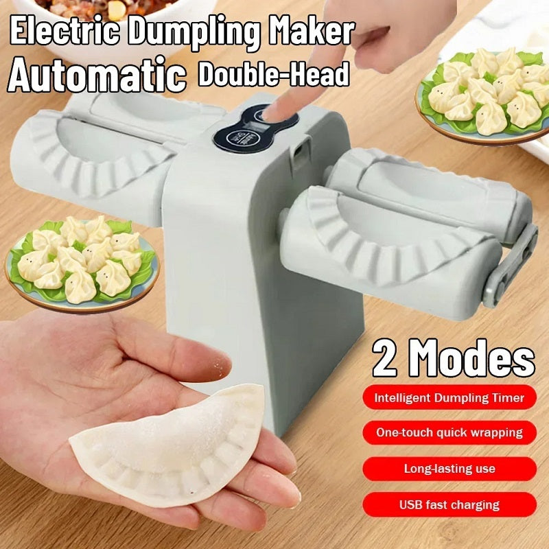 Fully Automatic Electric Dumpling Artifact Kitchen Household Double Head Automatic Manual Press Type Pierogi Maker Mould Machine - Korvel