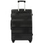 Hardshell Luggage Sets 3 Pcs Spinner Suitcase with TSA Lock Lightweight 20''24''28''   Black + ABS - Korvel
