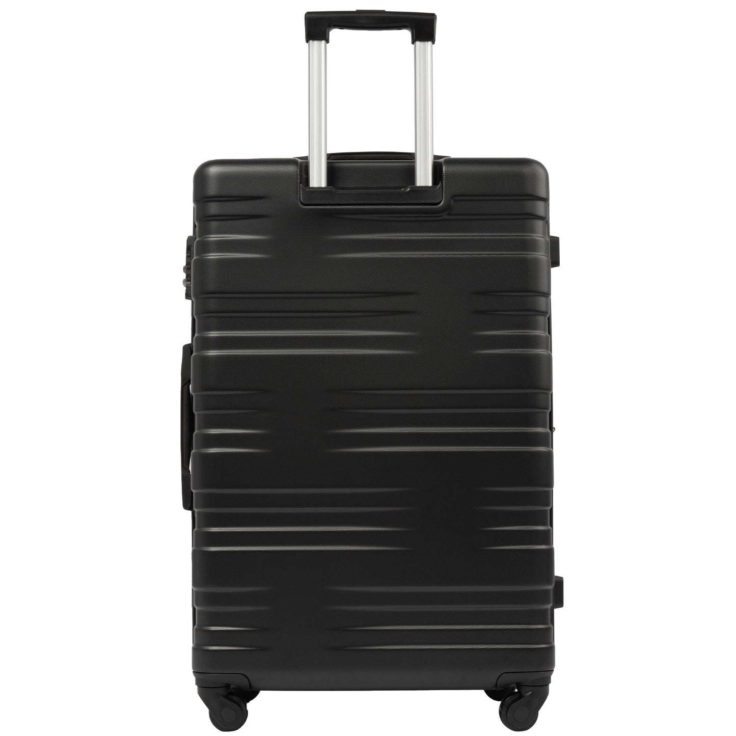 Hardshell Luggage Sets 3 Pcs Spinner Suitcase with TSA Lock Lightweight 20''24''28''   Black + ABS - Korvel