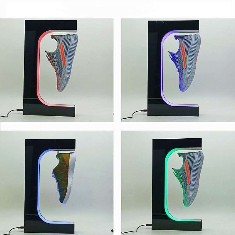 Magnetic levitation acrylic platform desktop advertising rotating display platform Magnetic levitation shoe display rack - Korvel