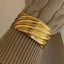 18K Gold-Plated Stainless Steel Open Ring - Korvel