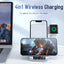 Private Four in One Wireless Charging Stand up Desktop Clock Wireless Charger Suitable for iPhone 13/14 - Korvel