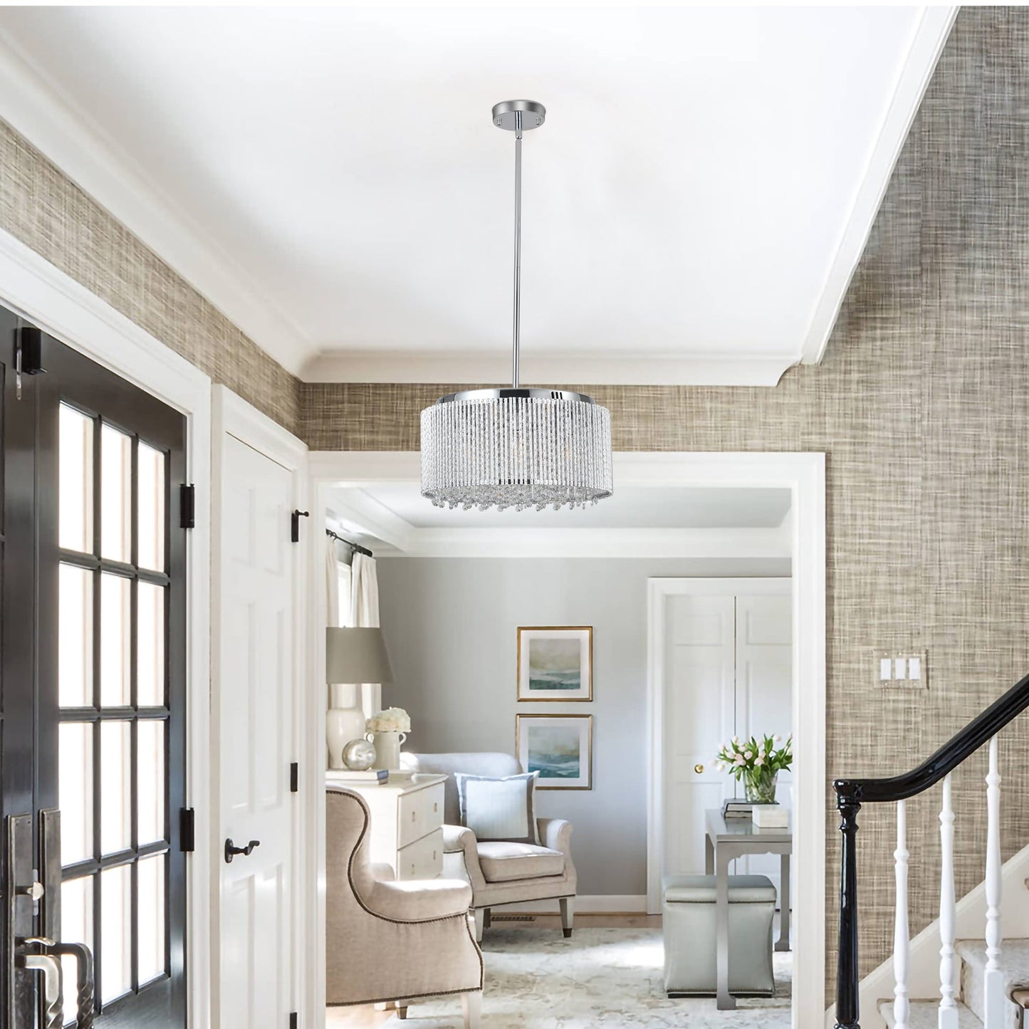 Modern Crystal Chandelier for Living-Room Round Cristal Lamp Luxury Home Decor Light Fixture - Korvel