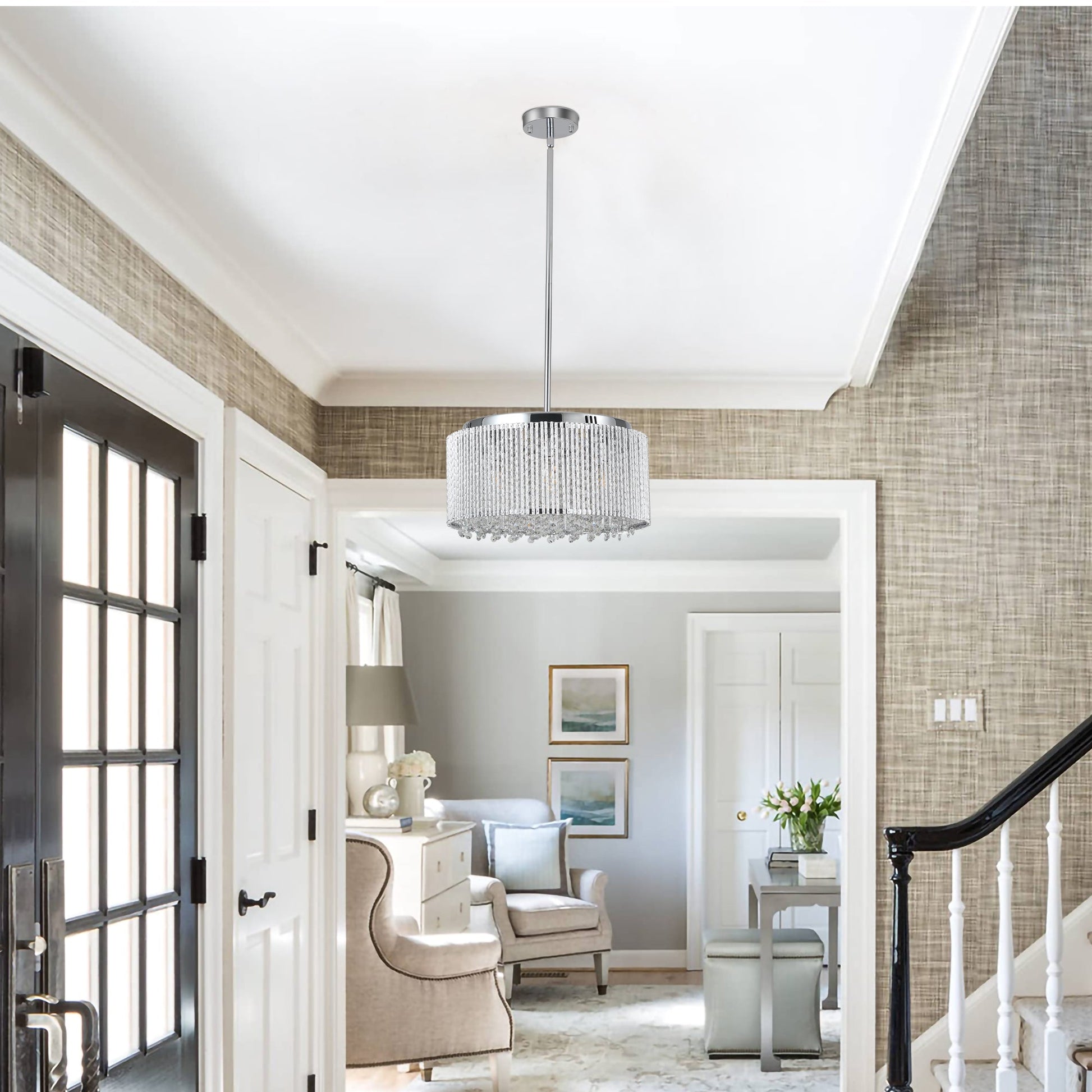 Modern Crystal Chandelier for Living-Room Round Cristal Lamp Luxury Home Decor Light Fixture - Korvel