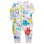 Newborn Footed Pajamas Zipper Girl and Boy Romper Long Sleeve Jumpsuit Cotton Solid White Fashion 0-24 Months Baby Clothes - Korvel