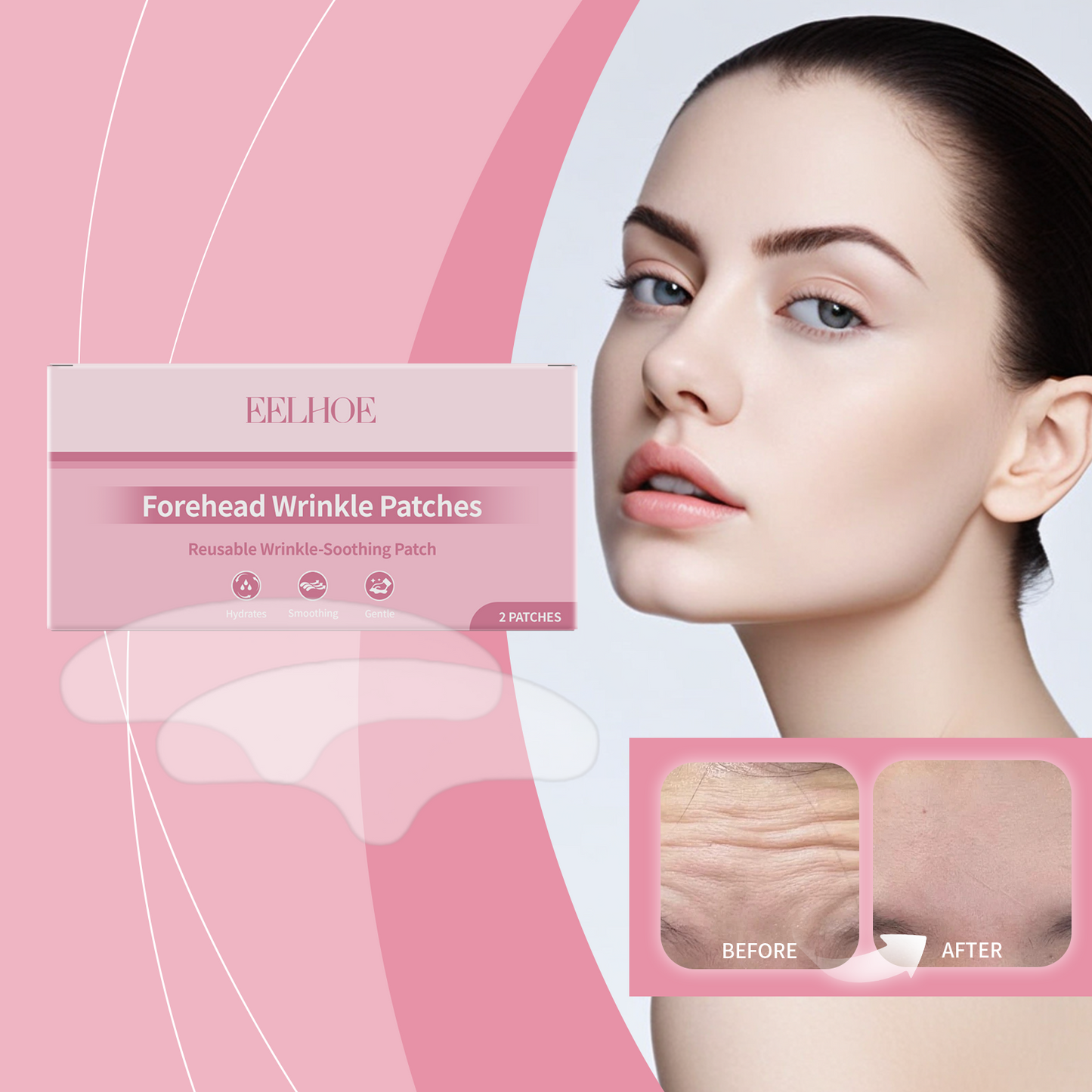 Forehead Patch Lifts, Nourishes, Nourishes, Moisturizes And Reduces Wrinkles - Korvel