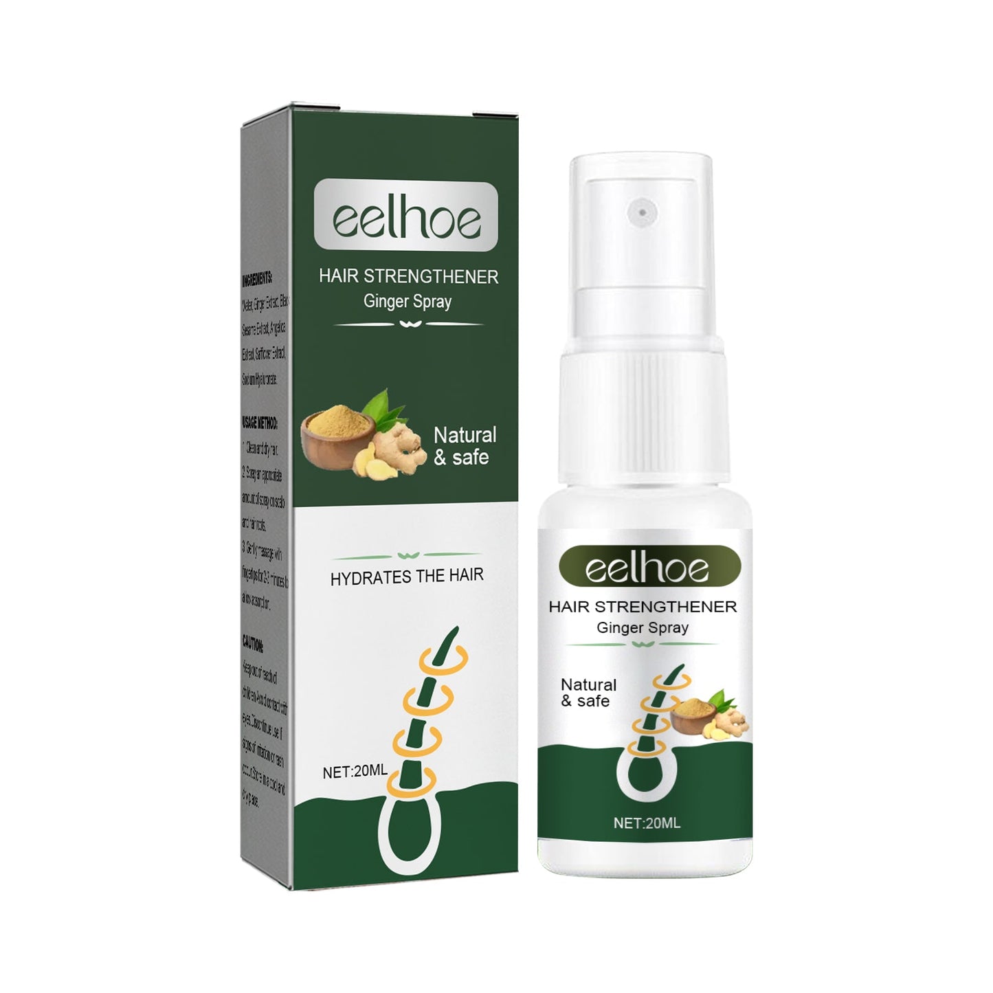 Ginger Dense Hair Spray for Nourishing and Moisturizing Hair