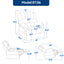 Large Manual Recliner Chair in Fabric for Living Room, Grey - Korvel