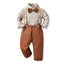 Children's Multi-Color Plaid Long Sleeve Cotton Suit