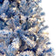 6FT pre ignited hinge chain artificial fir Christmas tree, Christmas tree snowflake flocking person with 750 Christmas branches - Korvel