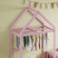 Wooden Twin Size Children's Bed with Detachable Headboard, Pink