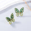 Alloy Inlaid Rhinestone Butterfly Earrings - Korvel