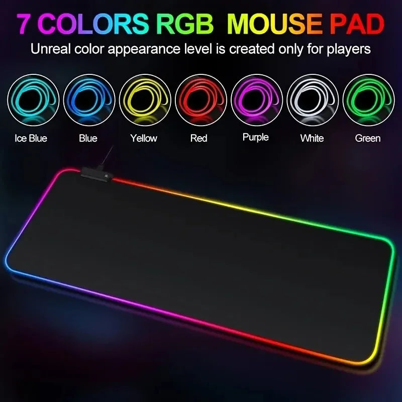 Premium Extended Gaming Mouse Pad with Touch Control Lighting