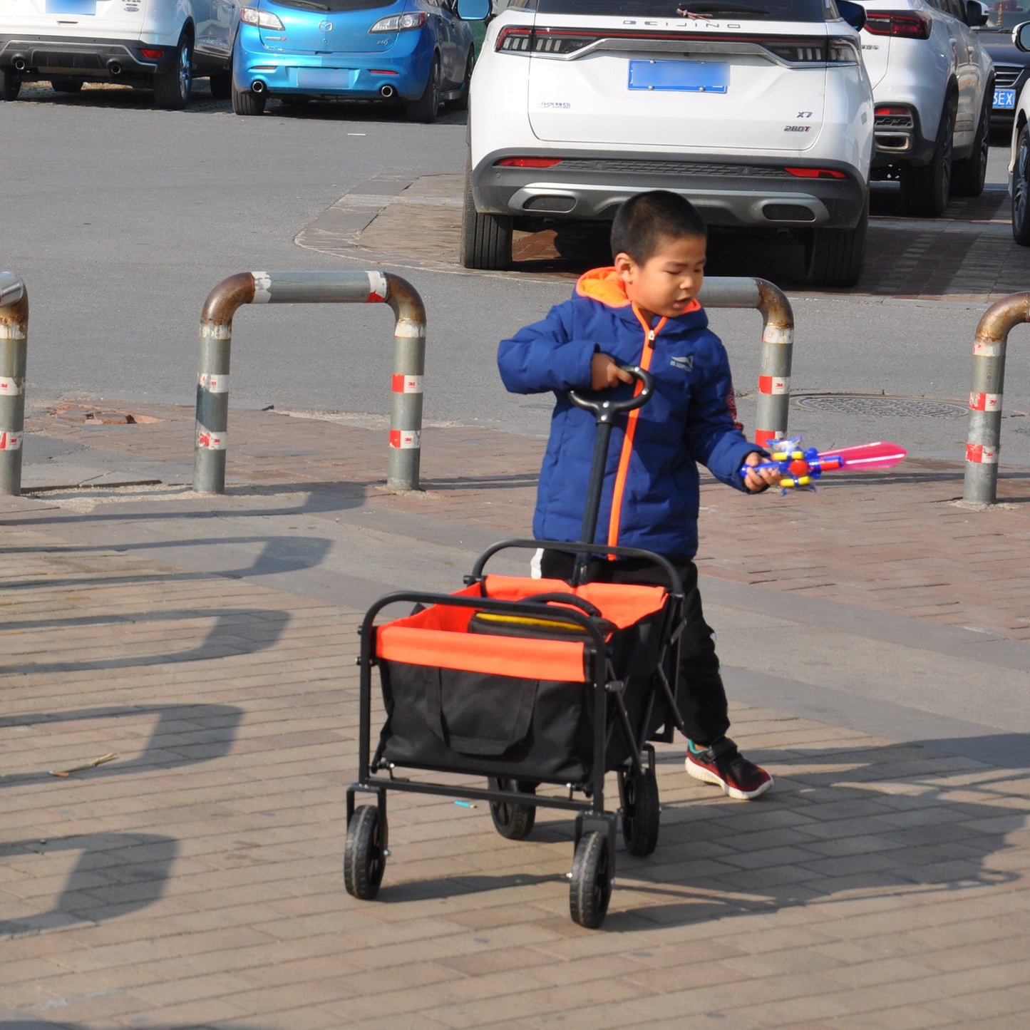 Folding Wagon Garden Shopping Beach Cart - Korvel
