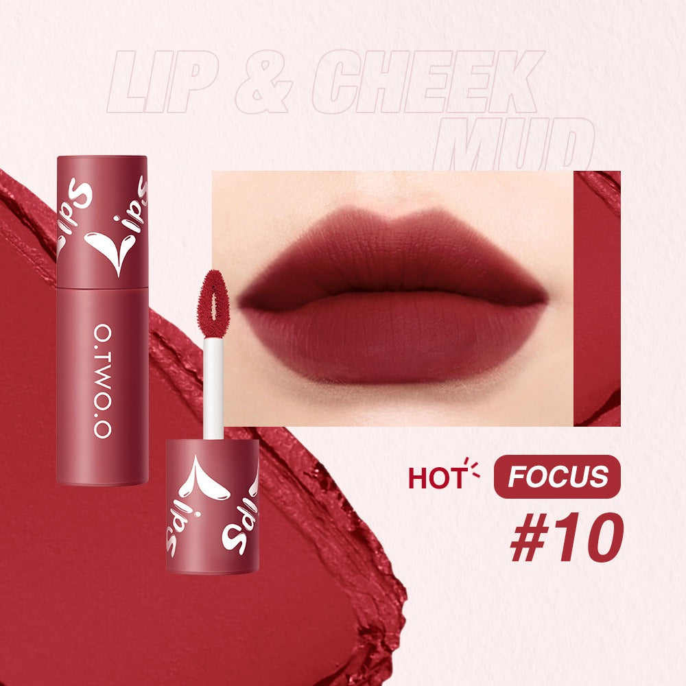 O.TWO.O Lip Clay Matte Dual-Use Lipstick & Blusher